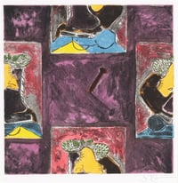 Jasper Johns – Untitled (Faces on purple), 1988 – Carborundum
