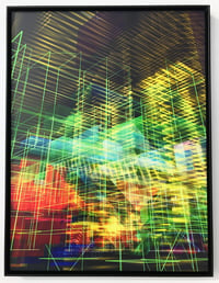 Miguel Chevalier – Meta cites light jaune vert, 2019 – Mixed média