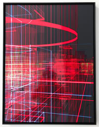 Miguel Chevalier – Meta cités filaire rouge, 2019 – Mixed Media