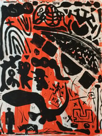 A.R. Penck – Homage to Beuys, 1989 – Litografía