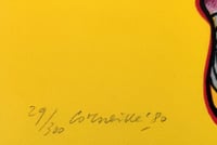 Guillaume Corneille – Tête de femme et oiseau pensif, 1980 – Litografía