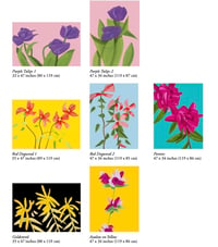 Alex Katz – The flowers portfolio (7 works), 2021 – Archiv-Druck
