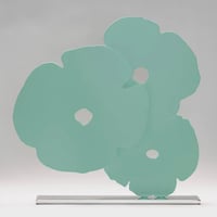 Donald Sultan – Aqua Poppies, 2021 – Mixed média