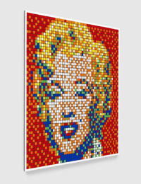 Invader – Rubik Shot Red Marilyn NVDR1-4, 2023 – Mixed média