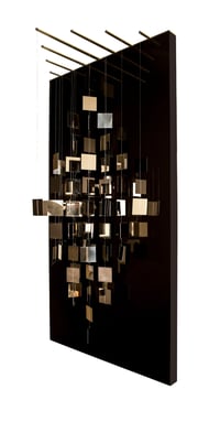 Julio Le Parc – Losange Virtuel sur noir, 2021 – Mixed média