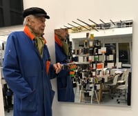 Julio Le Parc – Poyedre Virtuel sur mirroir, 2021 – Mixed média