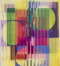 Yaacov Agam – Yellow Haze, from The Evolution Suite I, C. 1995 – Mixed média