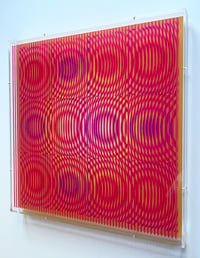 Alberto Biasi – Red Rain, 2022 – Mixed média