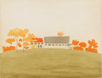 Alex Katz – House and Barn, 1954/2008 – Aquatint