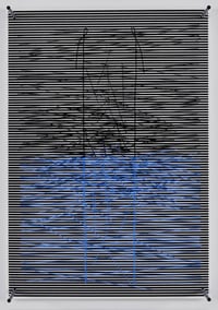 Rafael Jesus Soto – La Escalera Azul, 1979 – Mischtechnik