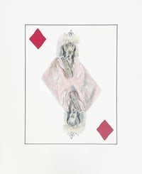 William Wegman – Royal Flush - Diamonds (pink), 1998 – Lithograph