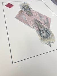 William Wegman – Royal Flush - Diamonds (pink), 1998 – Lithograph