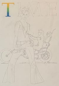 Mel Ramos – Study for Fonda: Sketch #1 (TIME), 1970 – Lápiz