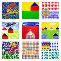 Jennifer Bartlett – House II (Suite of 9), 2014 – Serigraph