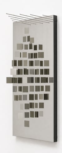 Julio Le Parc – Losange Virtuel sur mirroir, 2021 – Mixed média