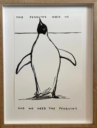 David Shrigley – The Penguins need us, 2021 – Gemengde techniek.