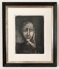 Pablo Picasso – Françoise sur fond gris, 1950 – Litografía