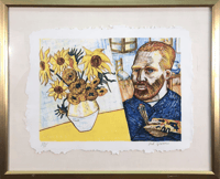 Red Grooms – Van Gogh with Sunflowers, 1988 – Lithografie