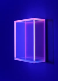 Regine Schumann – Colormirror glow after rose gent, 2025 – Sculpture acrylique