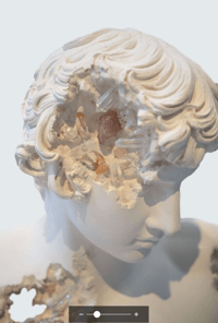 Daniel Arsham – Rose Quartz Eroded Bust of Antinous, 2021 – Mixed média