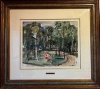 Paul Delvaux – Sans Titre (Paysage à Huy), 1924 – Aquarell