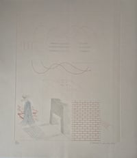 David Hockney – Buzzing of the Blue Guitar, 1977 – Etching