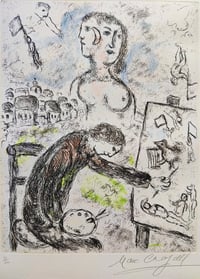 Marc Chagall – Le Peintre, from Songes (cf. C. books 112), 1981 – Etching and Aquatint