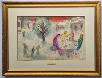 Marc Chagall – Le repas chez Dryas, from Daphnis et Chloé, 1961 – Lithograph