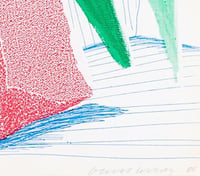 David Hockney – Green Grey & Blue Plant, July (Diptych), 1986 – Mixed Media