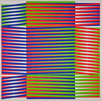 Carlos Cruz-Diez – Composition '4 D'. Couleur Additive, 1970 – Screen-print