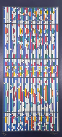 Yaacov Agam – Untitled (Chromatic Vertical Grid), c. 1982 – Siebdruck