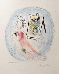 Marc Chagall – The Easel, 1969 – Lithograph