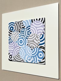 Antonio Asis – Interferences cercles de couleurs Gris Bleu, 2010 – Técnica mixta