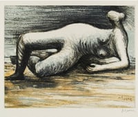 Henry Moore – Reclining nude (C. 670), 1980 – Grabado Aguatinta