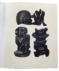Henry Moore – La Poesie: Three Sculptural Forms (C. 320), 1973-1975 – Litografía