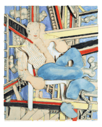 Larry Rivers – Blue Collar Holiday, 1990 – Técnica mixta