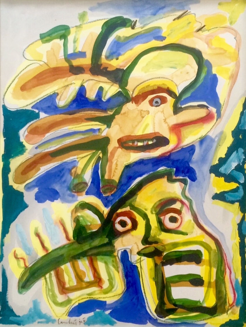 Lucebert | Untitled (Expressive Figures), 1990 — available on Composition Gallery