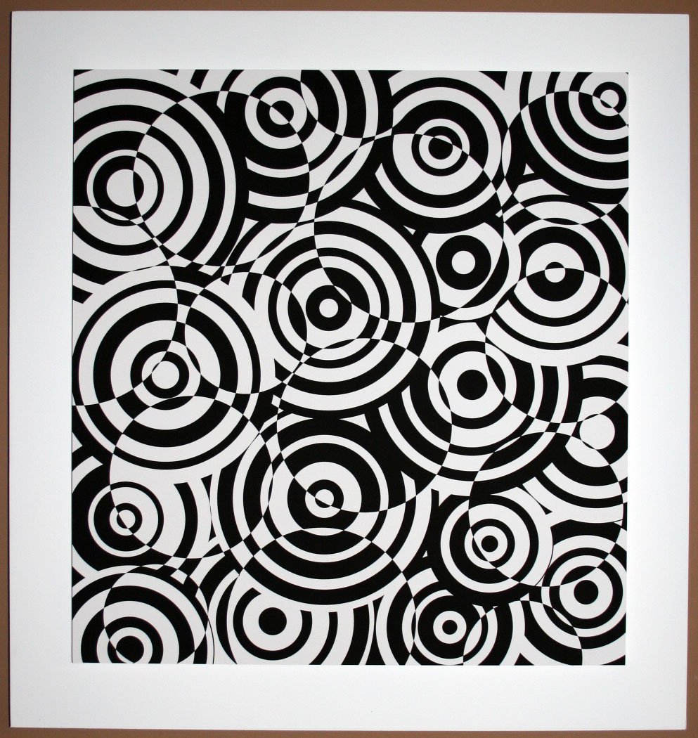 Asis, Antonio | interferences cercles noir et blanc, 2010 — available on Composition Gallery