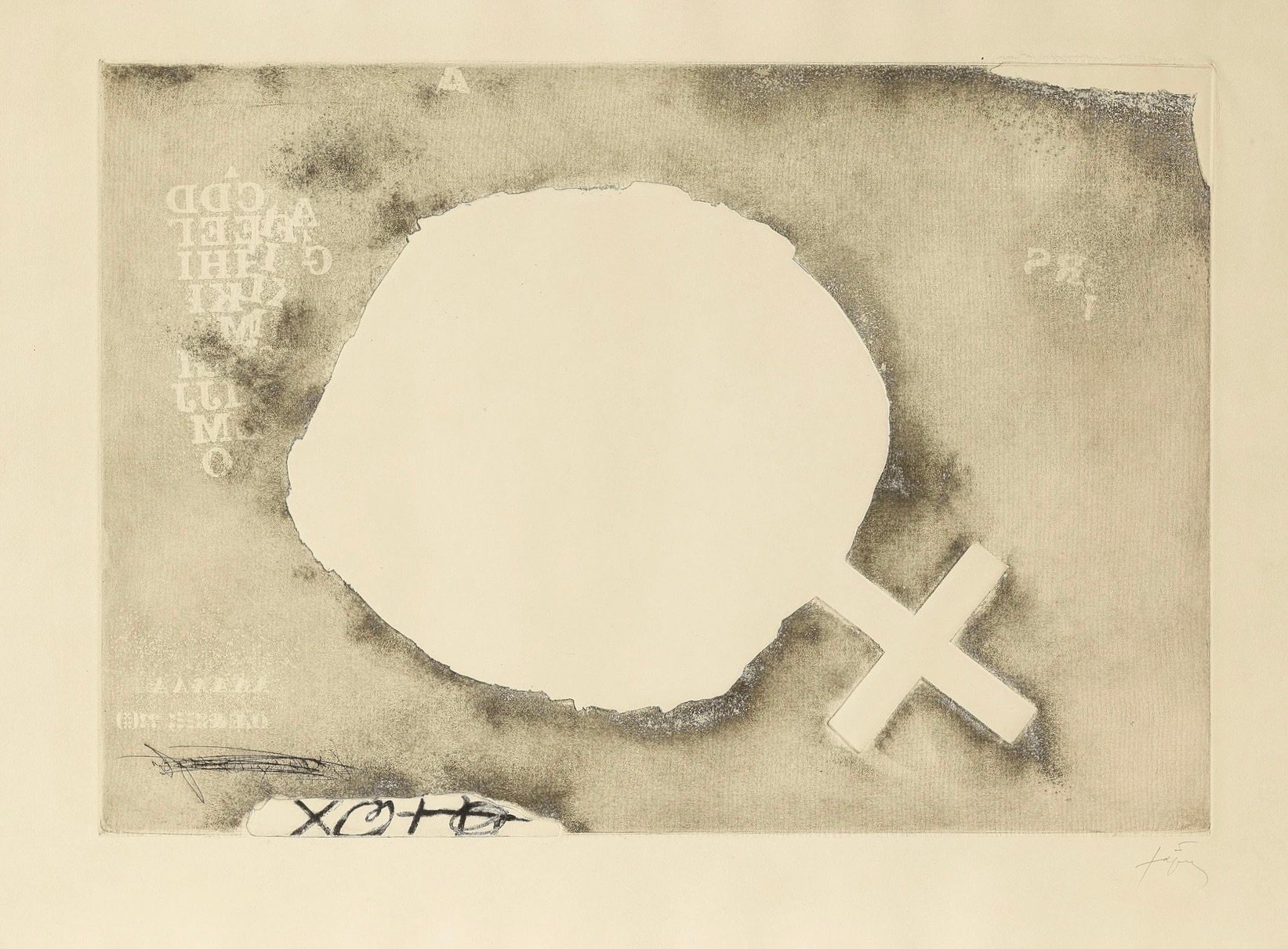 Tapies, Antoni | Paper Cremat , 1975 — available on Composition Gallery