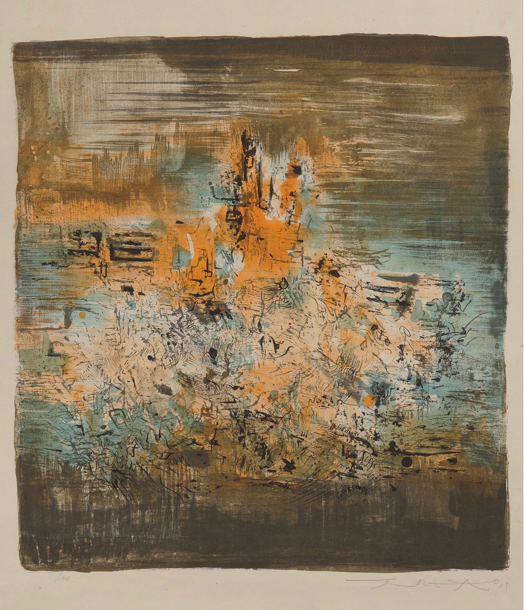 Wou-Ki, Zao | Untitled (A.121), 1959 — available on Composition Gallery