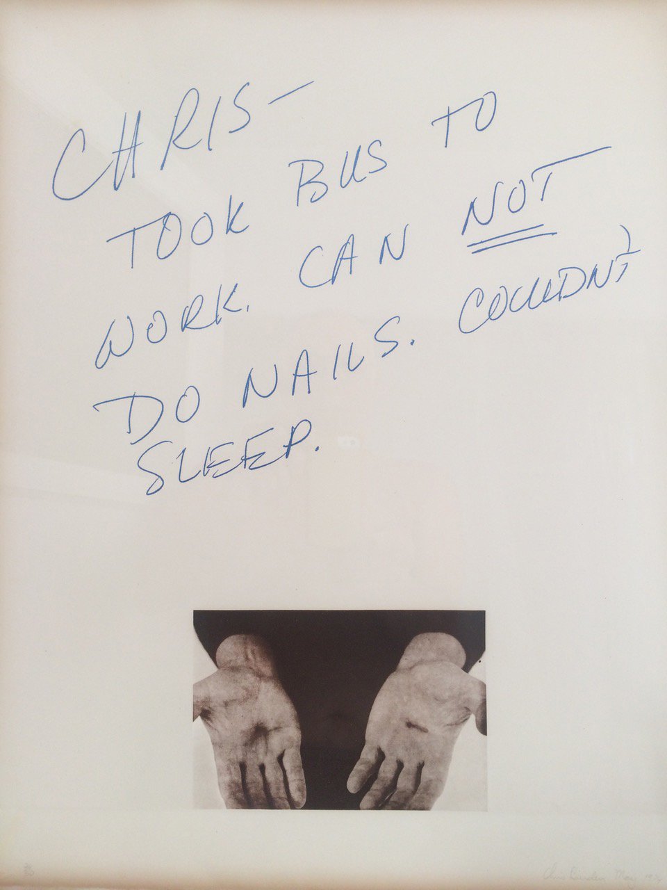 Burden, Chris | Can not do nails, 1974 — available on Composition Gallery