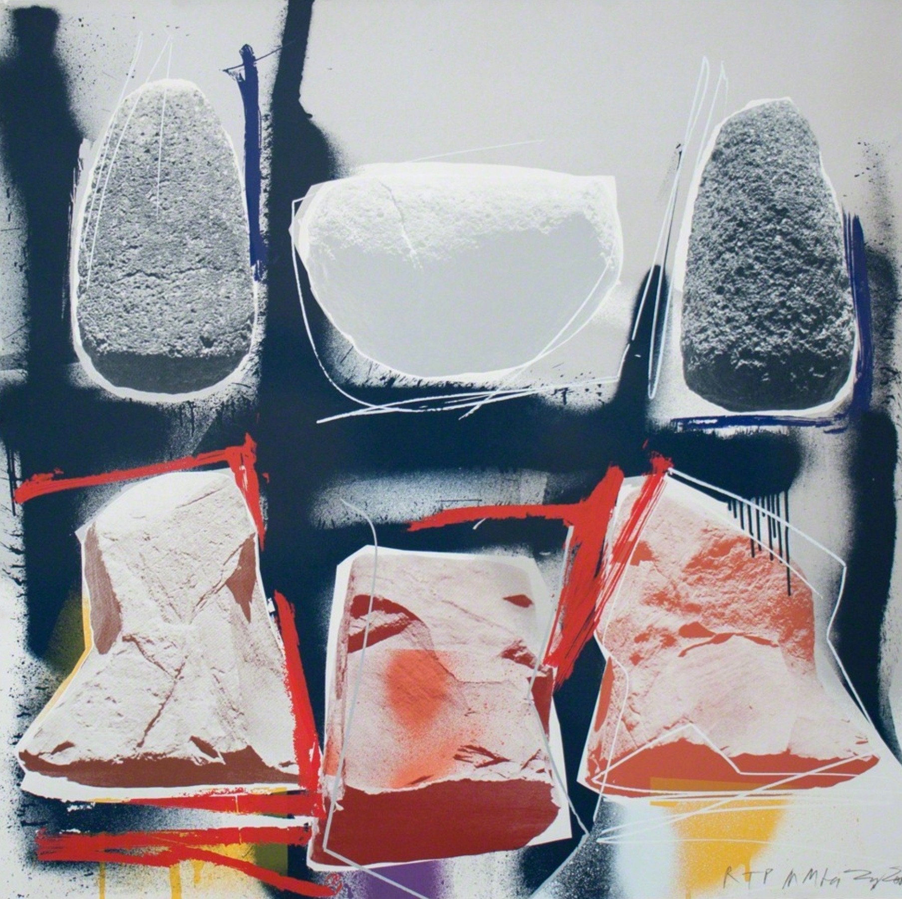 Heizer, Michael | Post Historic Screenprint #2, 2014 — available on Composition Gallery