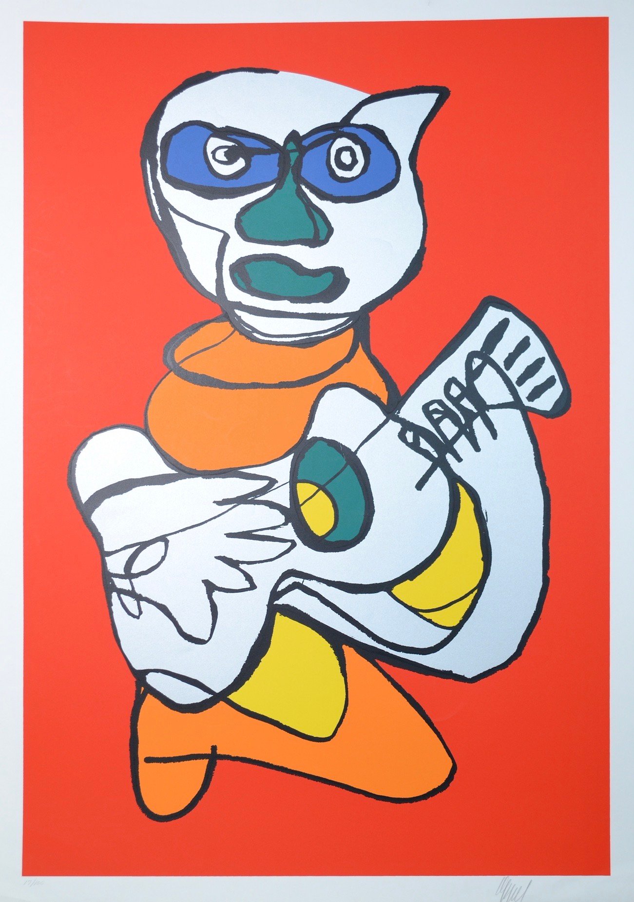 Appel, Karel | Red cat singing hands, 1978 — available on Composition Gallery