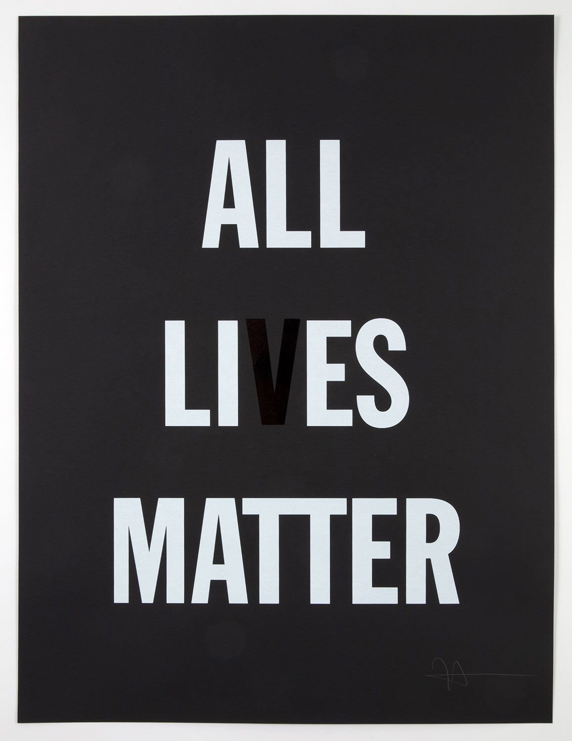 Willis Thomas, Hank | All Li es Matter, 2019 — available on Composition Gallery