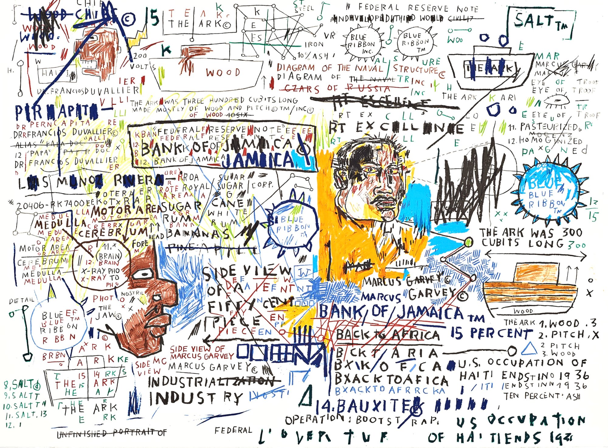 Basquiat, Jean-Michel | 50 Cent Piece, 1982-83/2020 — available on Composition Gallery