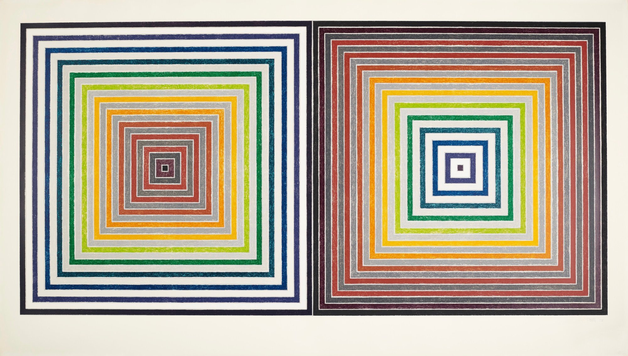 Stella, Frank | Double grey scramble (AXSOM 93), 1973 — available on Composition Gallery