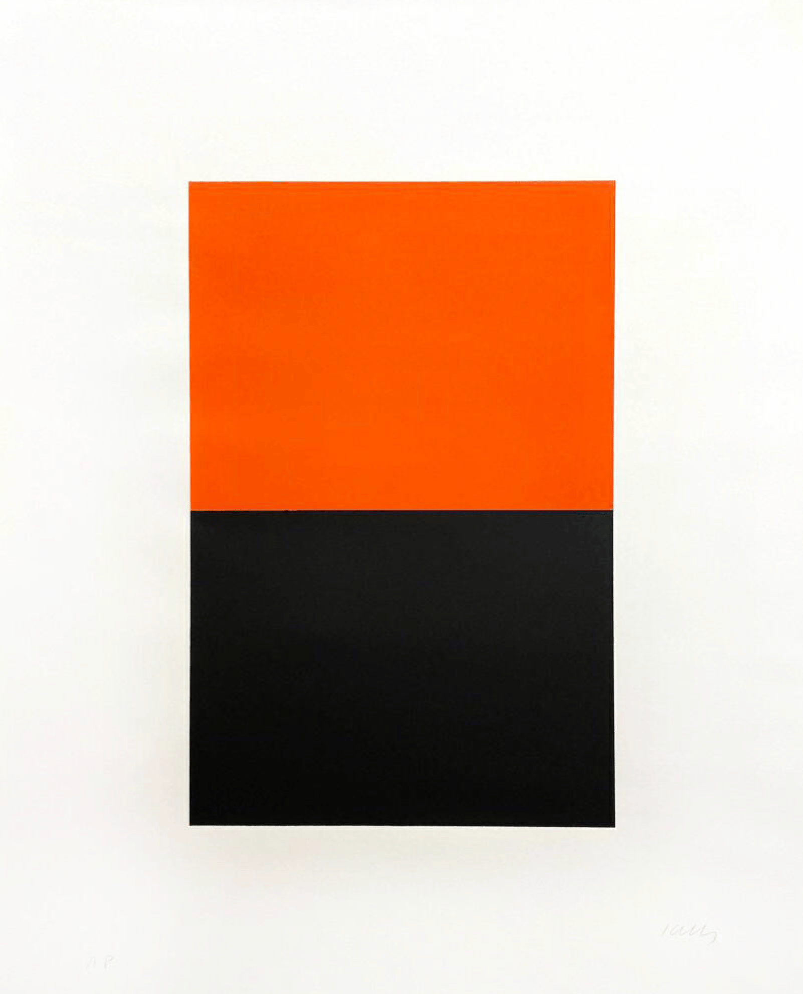 Kelly, Ellsworth | Untitled (Orange/Black), 1972 — available on Composition Gallery
