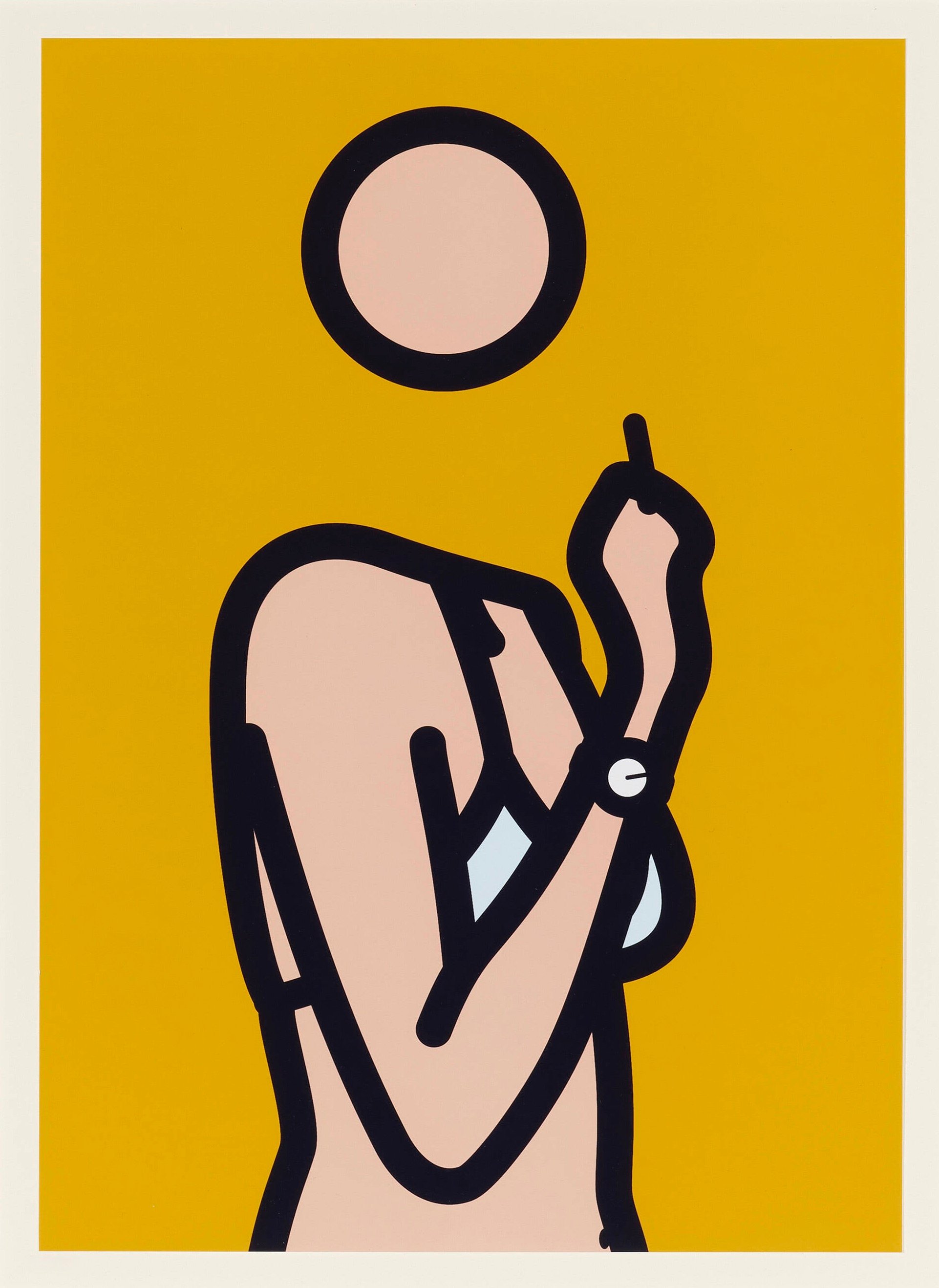 Opie, Julian | Ruth with cigarette 3, 2005 — available on Composition Gallery