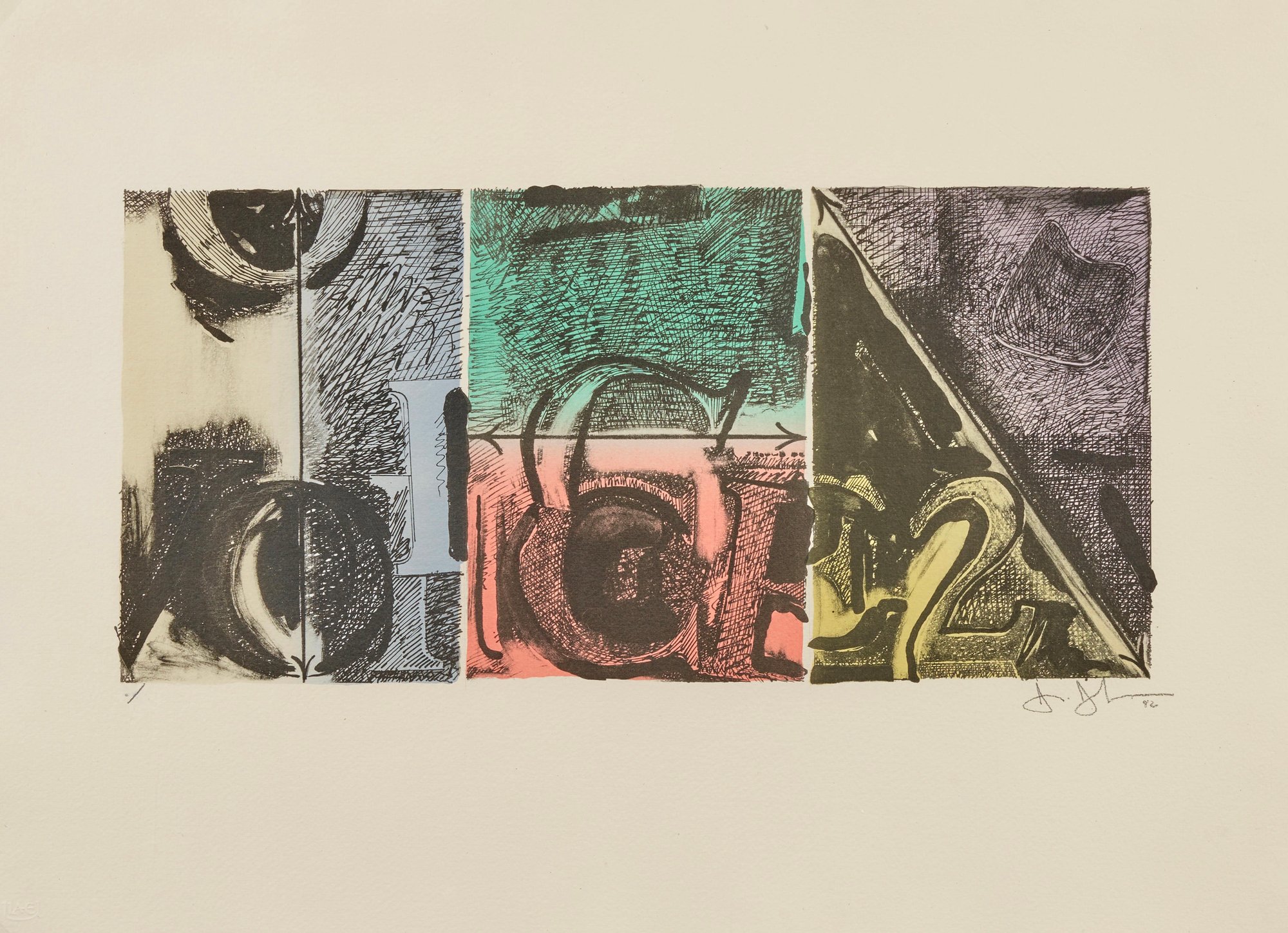 Johns, Jasper | Voice 2, 1982 — available on Composition Gallery