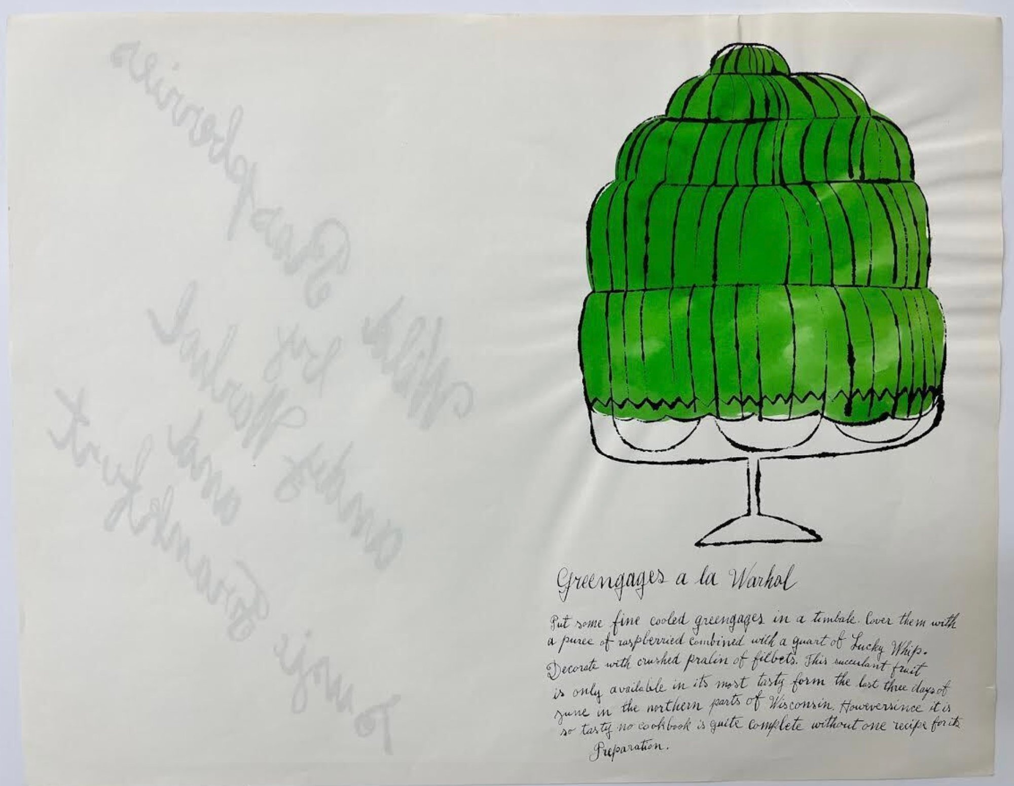 Warhol, Andy | Wild Raspberries (Greengauges a la Warhol), 1959 — available on Composition Gallery